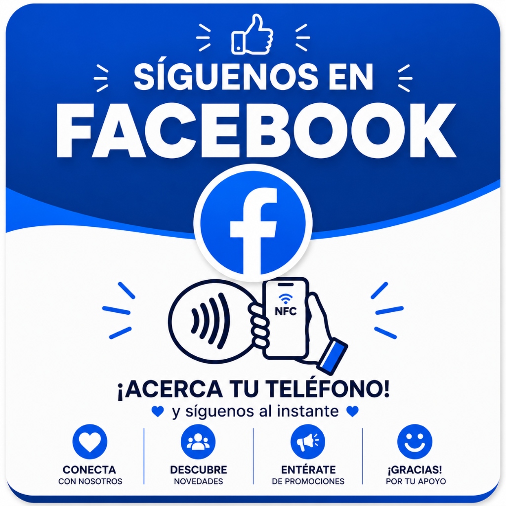 Tarjeta NFC para seguir en Facebook