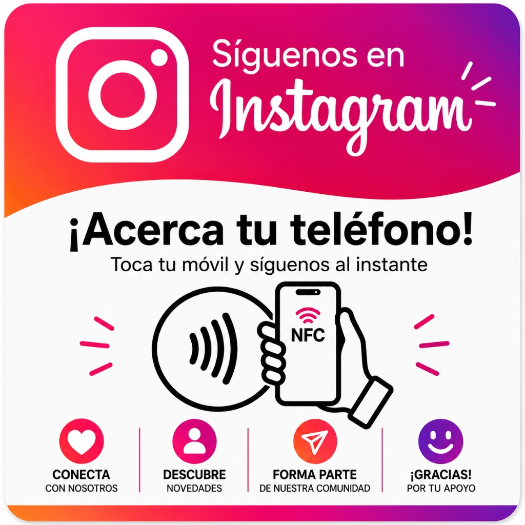 Tarjeta NFC para seguir en Instagram